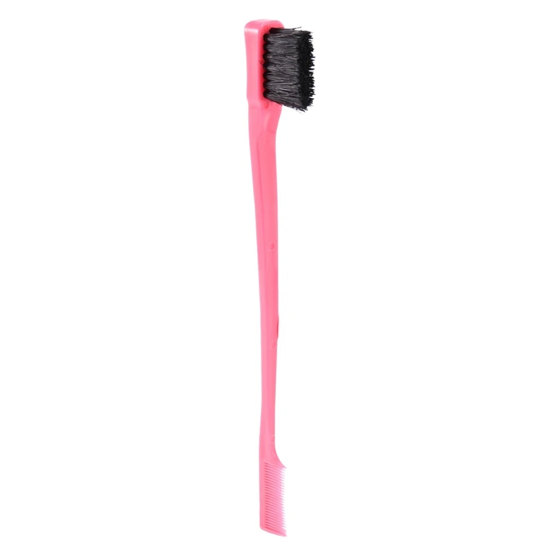 Двустранен четка за коса с възможност за регулиране на ръба, комбинирана четка за коса, 4 броя розово и черно Изображение 3