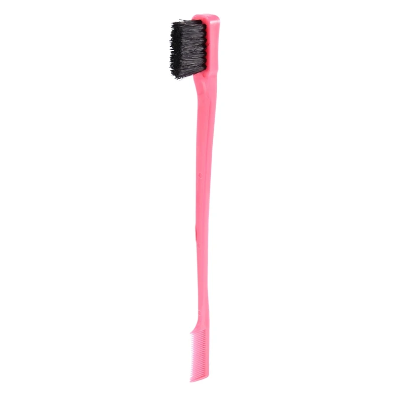 Двустранен четка за коса с възможност за регулиране на ръба, комбинирана четка за коса, 4 броя розово и черно Изображение 4
