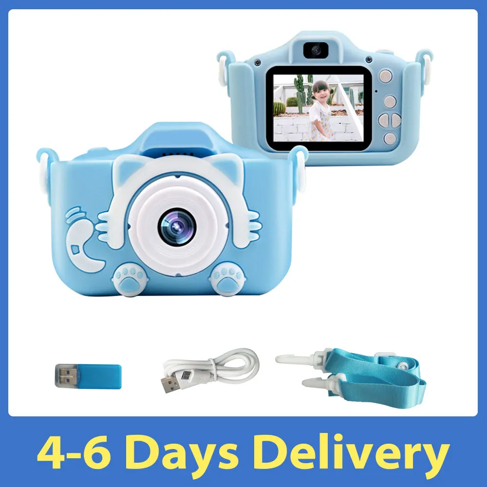 Детски Фотоапарат, преносим мини-образователна цифров фотоапарат, 20-мегапикселова камера 1080P HD с поддръжка на карти памет 32 GB, игри Изображение 0