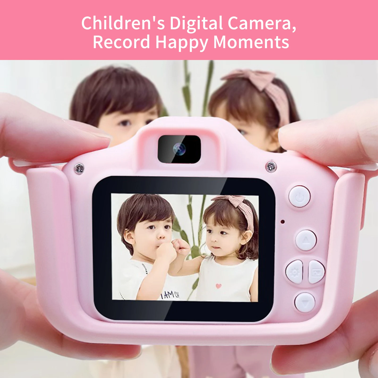Детски Фотоапарат, преносим мини-образователна цифров фотоапарат, 20-мегапикселова камера 1080P HD с поддръжка на карти памет 32 GB, игри Изображение 2