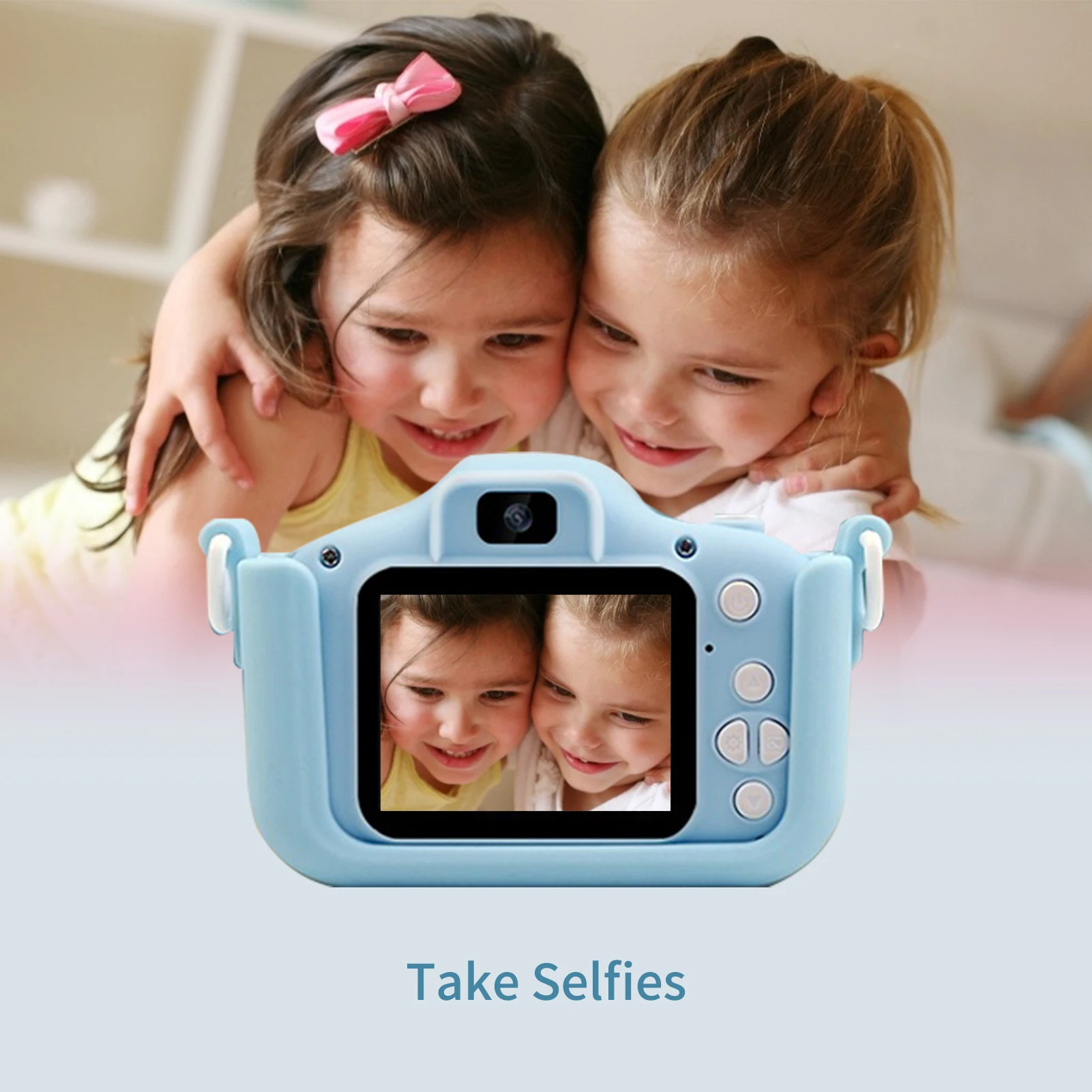 Детски Фотоапарат, преносим мини-образователна цифров фотоапарат, 20-мегапикселова камера 1080P HD с поддръжка на карти памет 32 GB, игри Изображение 3