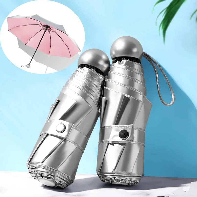 Джобен Мини чадър UV-Чадър от слънцето Водоустойчив Ветрозащитный Лек Сгъваем Портативен чадър за мъже и жени Обща информация Изображение 1