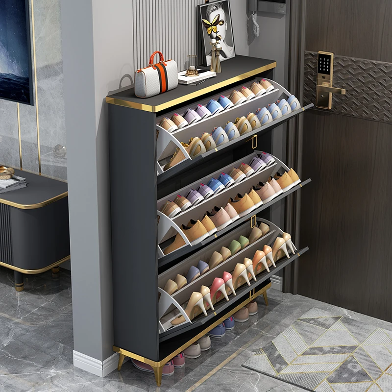 Дизайн Многослоен шкаф за Обувки, Антре Луксозна Водоустойчив Стойка За обувки Балконски Стелажи За съхранение на Предмети от бита El Hogar Изображение 3