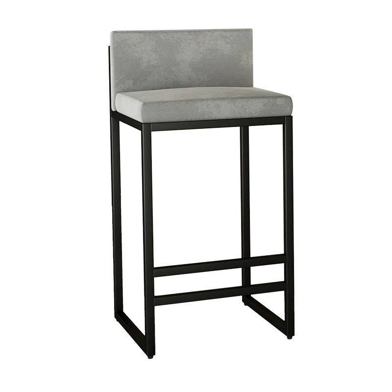 Дизайнерски сгъваем стол за мобилен ресторант, Iron мобилен творчески стол, Сив Кухненски кът, Градинска мебел MZYYH Изображение 3