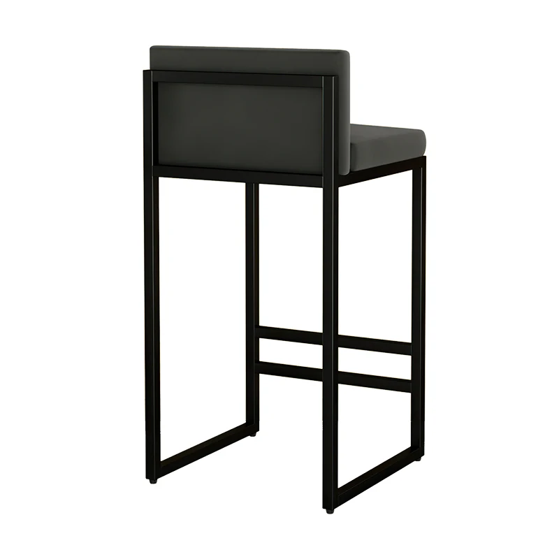 Дизайнерски сгъваем стол за мобилен ресторант, Iron мобилен творчески стол, Сив Кухненски кът, Градинска мебел MZYYH Изображение 4
