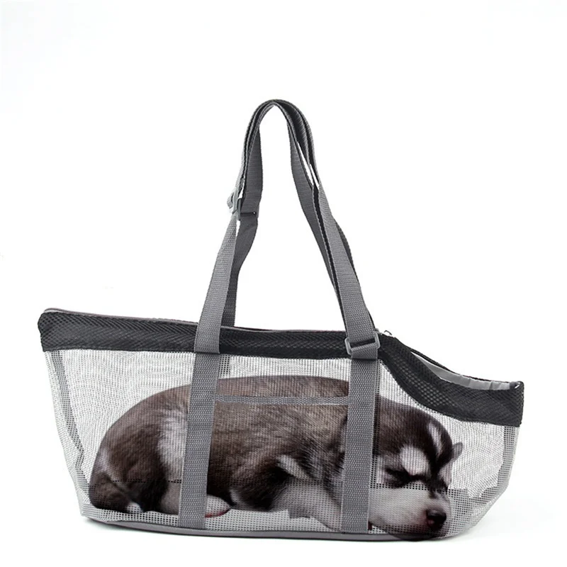 Дишаща мрежа чанта-переноска за домашни любимци, преносим чанта-тоут с регулируем пагон за кучета и котки, носене и чанти за домашни любимци Изображение 0