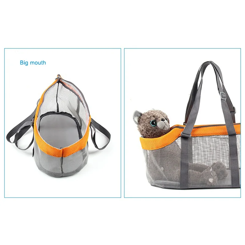 Дишаща мрежа чанта-переноска за домашни любимци, преносим чанта-тоут с регулируем пагон за кучета и котки, носене и чанти за домашни любимци Изображение 3