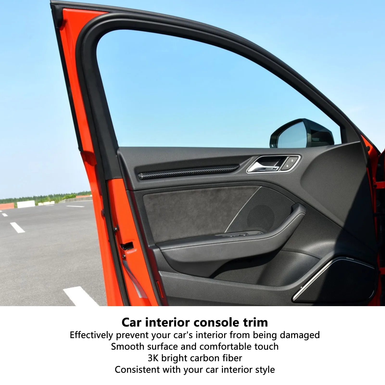 Довършителни конзола вътрешността на колата е от въглеродни влакна с трайно фиксиране 3K, гланц арматурното табло на автомобила за леворульных автомобили Изображение 2