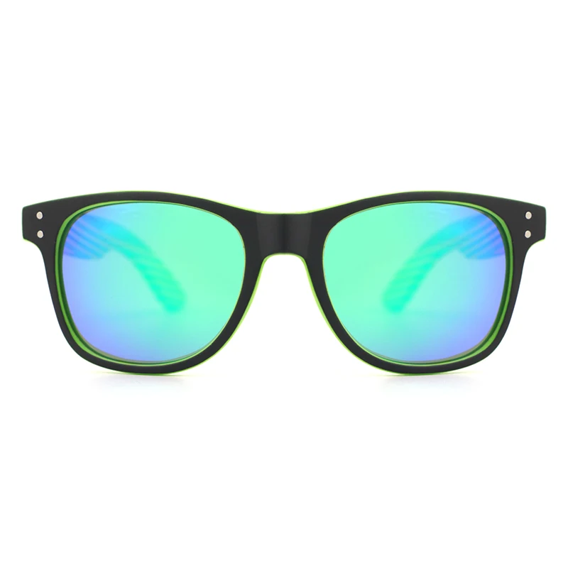 Дропшиппинг 2023 Изработени по Поръчка в Черно-Зелена Рамки и зелени цветни Бамбукови Дървени лък тел Правоъгълни поляризирани Слънчеви очила За мъже Изображение 2