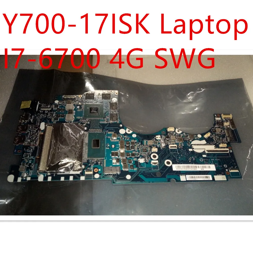 Дънна платка За Лаптоп Lenovo ideapad Y700-17ISK Mainboard I7-6700 4G SWG 5B20K37628 5B20L80400 Изображение 0