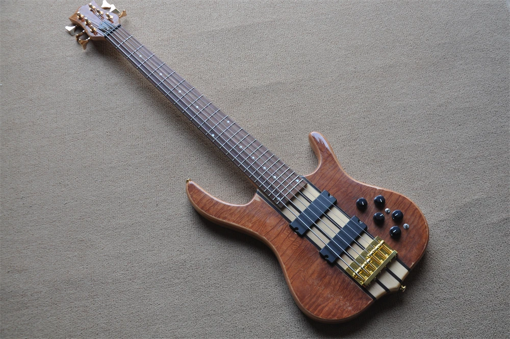 Електрическа бас-китара с 6 струни на шията с активен контур, предложението за поръчка Изображение 1