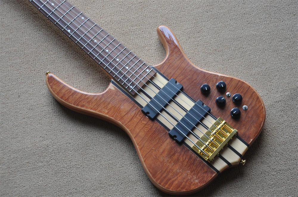 Електрическа бас-китара с 6 струни на шията с активен контур, предложението за поръчка Изображение 2