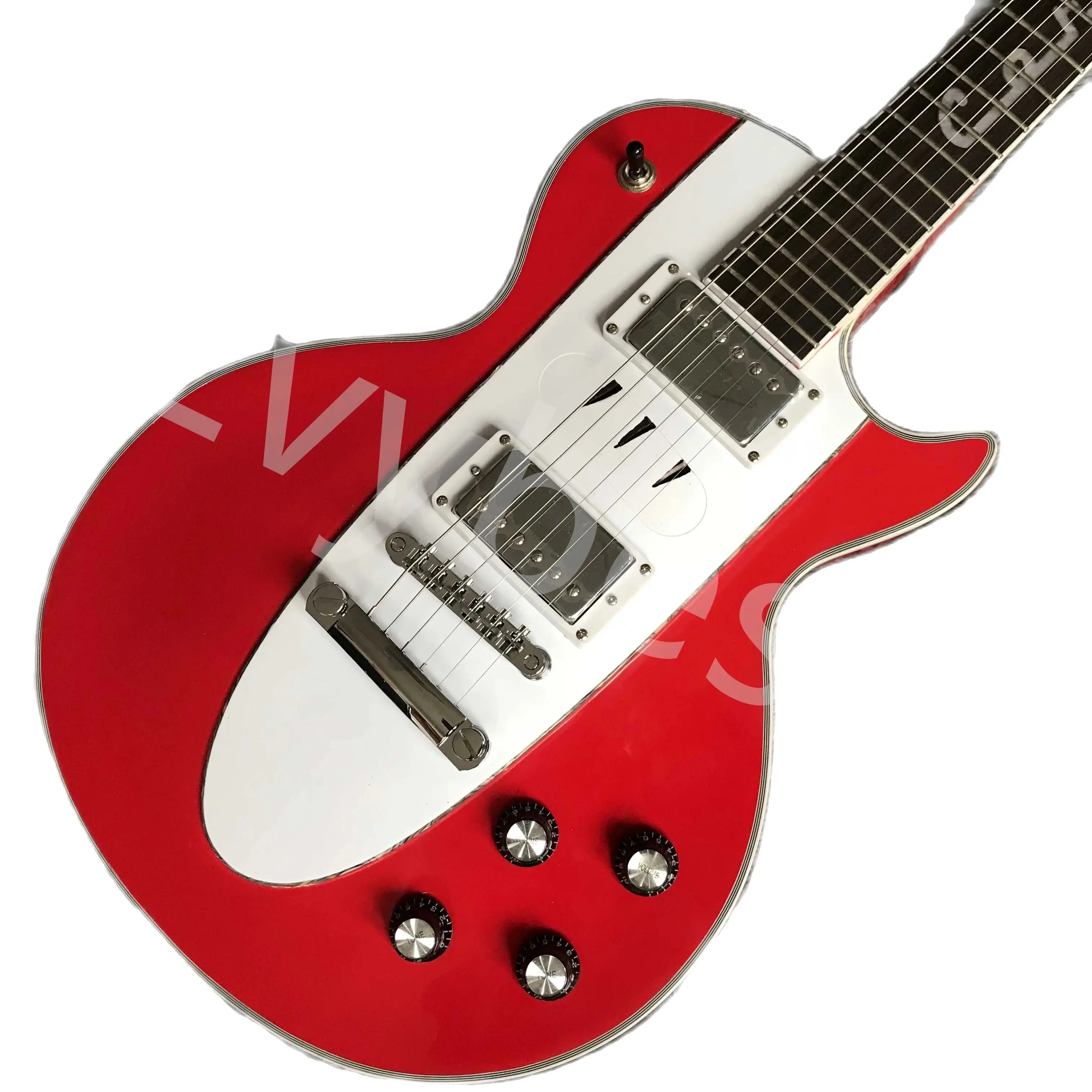 Електрическа китара Специална Форма с Червено-Бял Модел Lvybest 2023, Новата Поп-Китара На Висок Клас с Поръчка Изображение 0