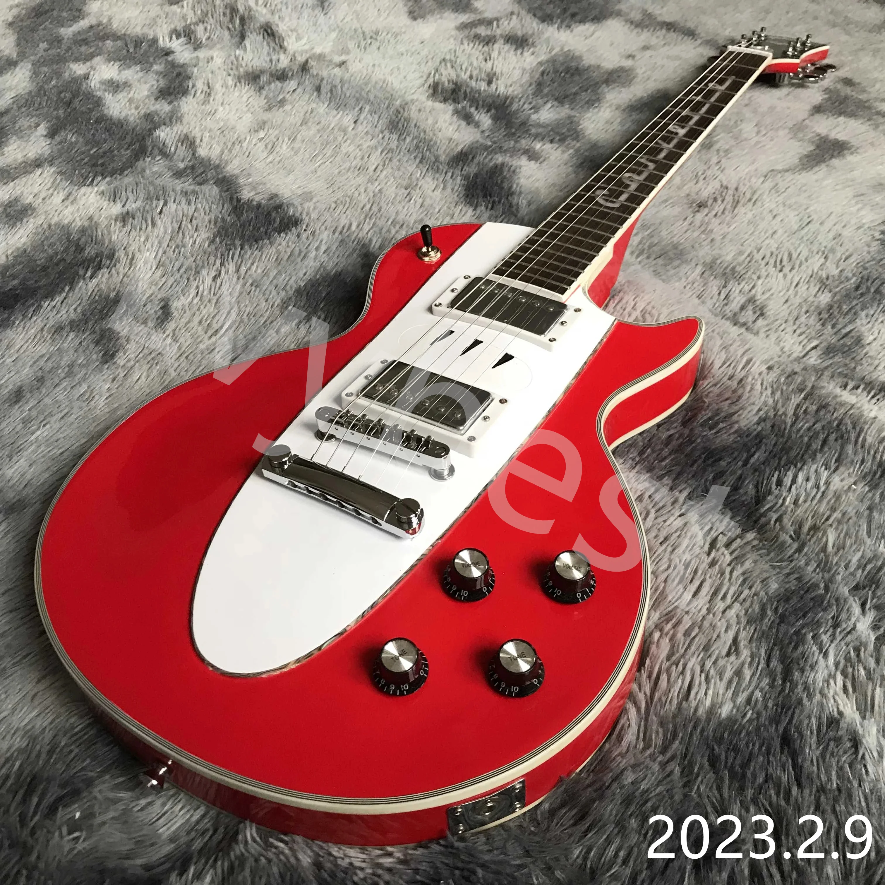 Електрическа китара Специална Форма с Червено-Бял Модел Lvybest 2023, Новата Поп-Китара На Висок Клас с Поръчка Изображение 2
