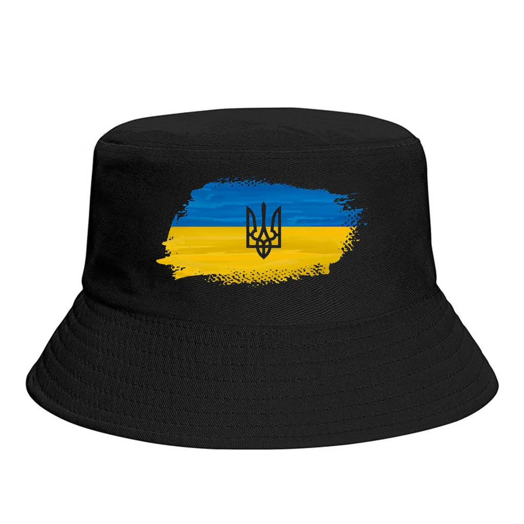 Емблемата на Украйна Мъжки Дамски Панама Къмпинг Ветрозащитная Дебела Панама С Козирка Слънчеви шапки Рибарски шапки Изображение 0