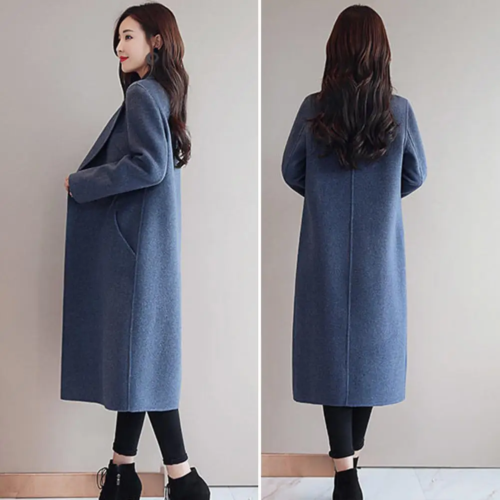 Есенни палта Свободно елегантна топло зимно палто в корейски стил Зимно палто за срещи Изображение 3
