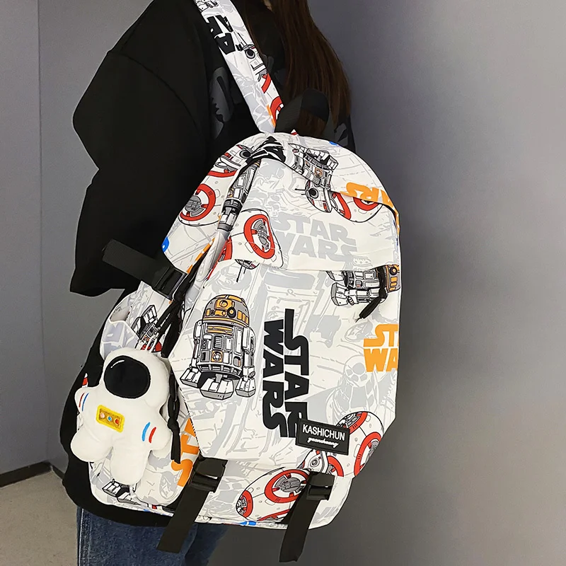Жена раница за колеж с графити, Нова дамски водоустойчив училищна чанта с принтом, мъжки Пътна книга за момичета, лаптоп за момчета, студентски чанта, Мода Изображение 2