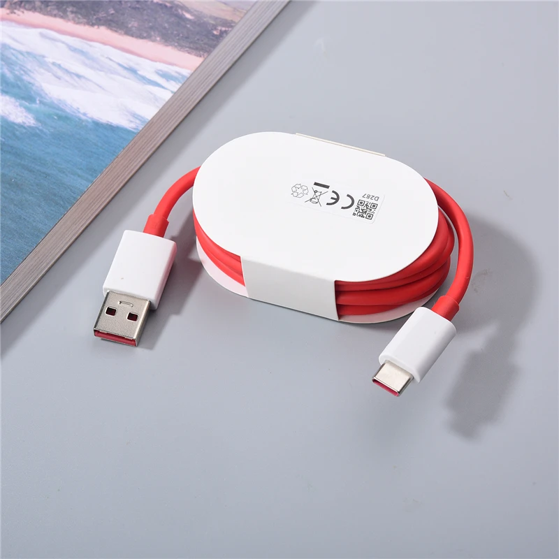 За Oneplus Dash Warp Charge USB Type C Кабел 1/1,5/2/3 м 6A Кабел за бързо зареждане за пренос на данни One Plus 5 5T 6 6T 7 7T 8 9 10 Pro 9R Изображение 2