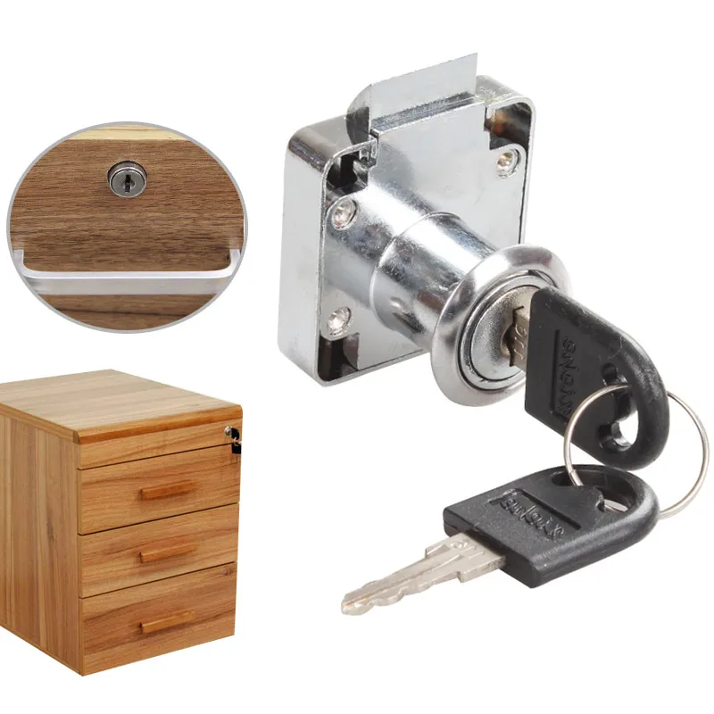 Заключване за чекмедже с 2 ключове от с сплав, Брави за мебели Врати на Шкафове за Офис Бюрото, Пощенска Кутия TUE88 Изображение 4