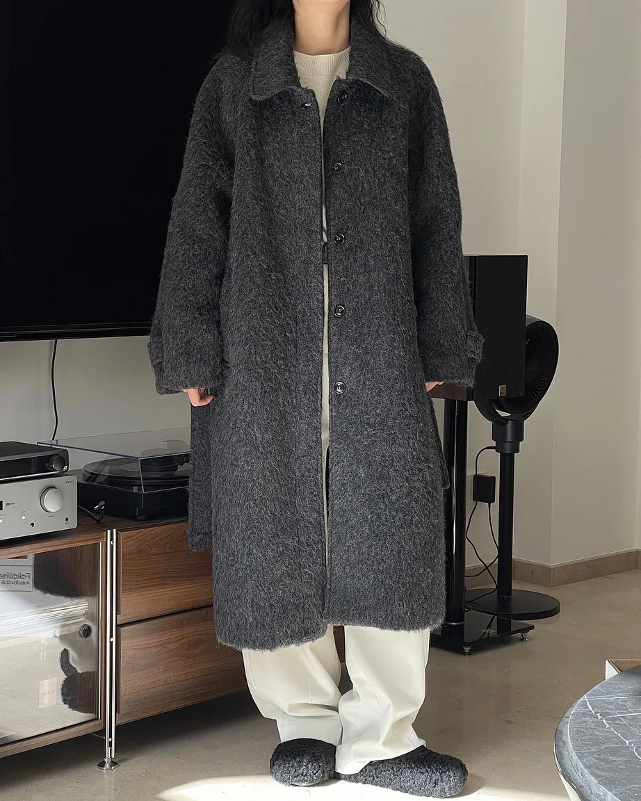 зимно дамско дълго палто X0805 Изображение 0