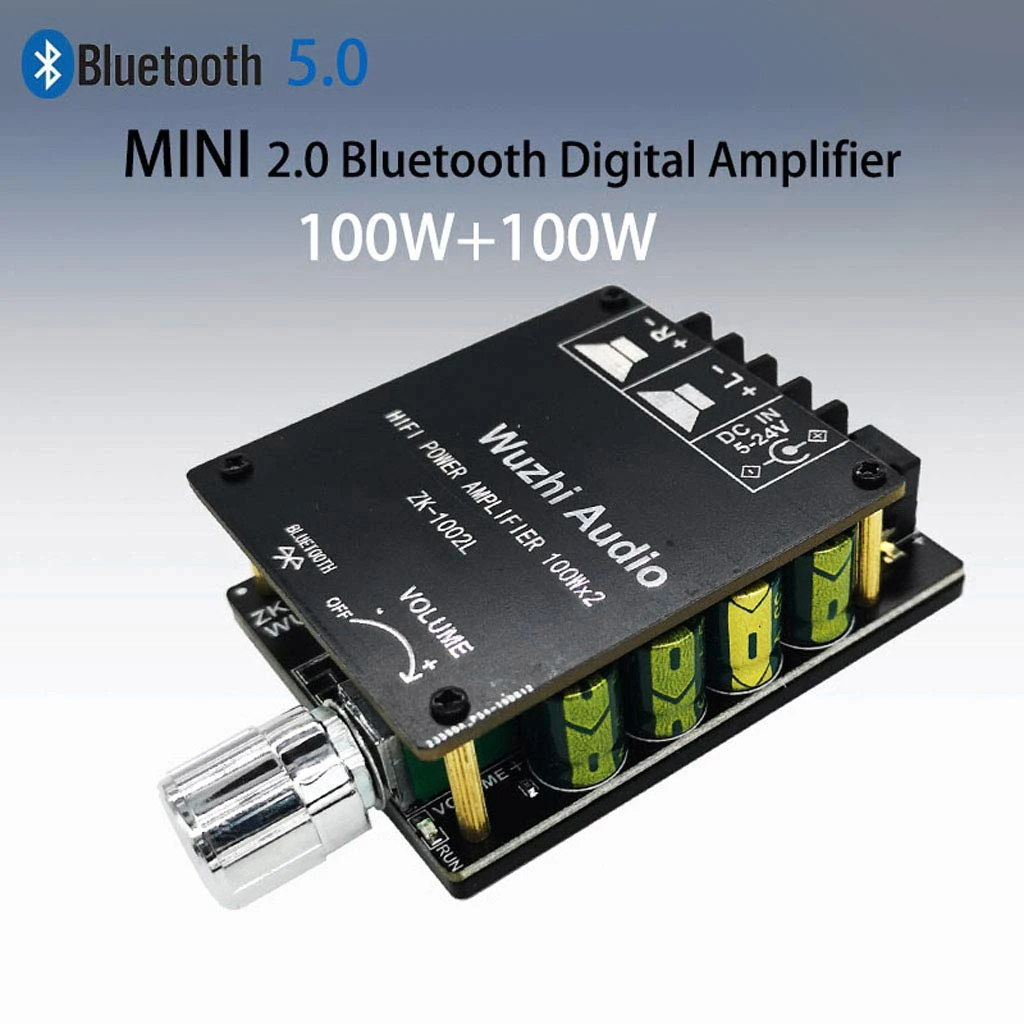 ЗК-1002L МИНИ Bluetooth 5,0 DC 5-24 В Безжична Аудио цифров усилвател Стерео такса 100Wx2 Bluetooth усилвател усилвател Изображение 2