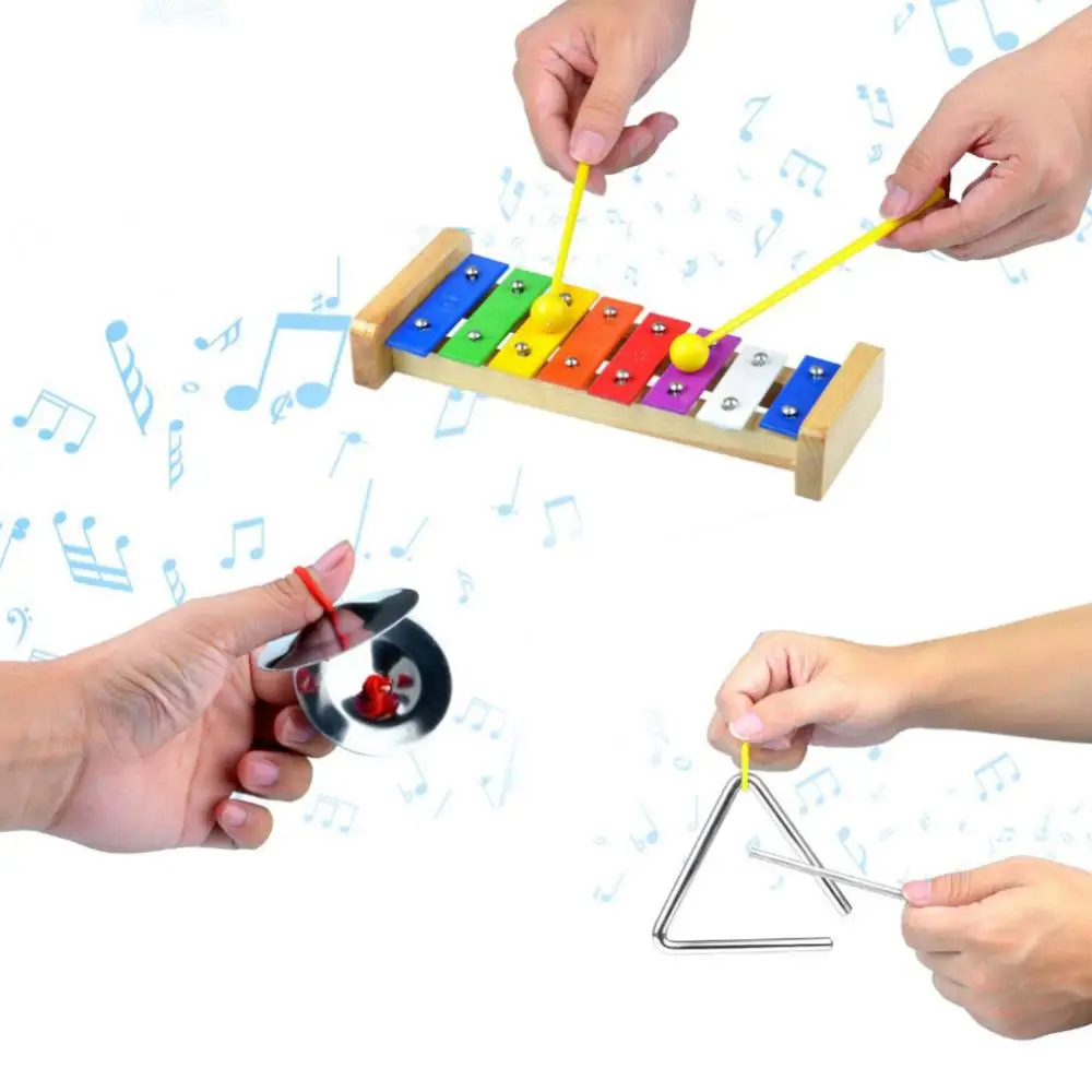 Играчка Образователна играчка, ударни инструменти, модул за Обучение 12 бр./компл. за деца, музикално ръководство, играчка Изображение 1