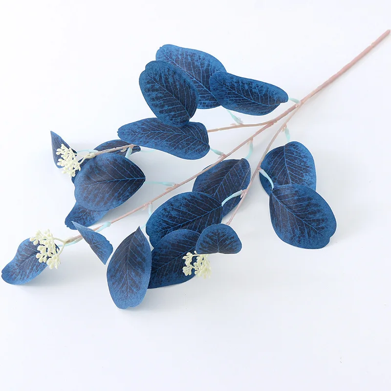 Изкуствени цветя, листа от евкалипт, клони и растения Красят сватба у дома, декорация от синьо евкалипт Изображение 1