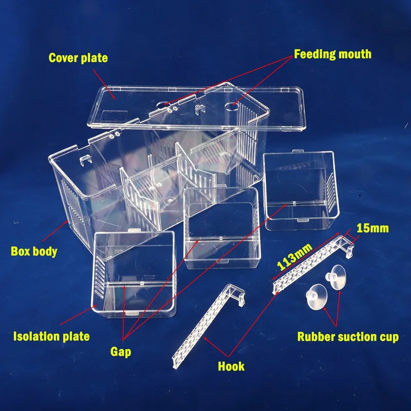 Изолиращ кутия за отглеждане на риби, 7-ми тип, Аквариум, аквариум за младите Риби, Инкубационният кутия за разплод, малки риби, Инкубатор за развитието на инкубатори Изображение 3