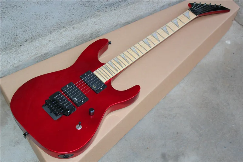 Изработена по Поръчка Електрическа китара с Метални Червен Корпус с Черен мост Тремоло, Предложението за поръчка Изображение 0