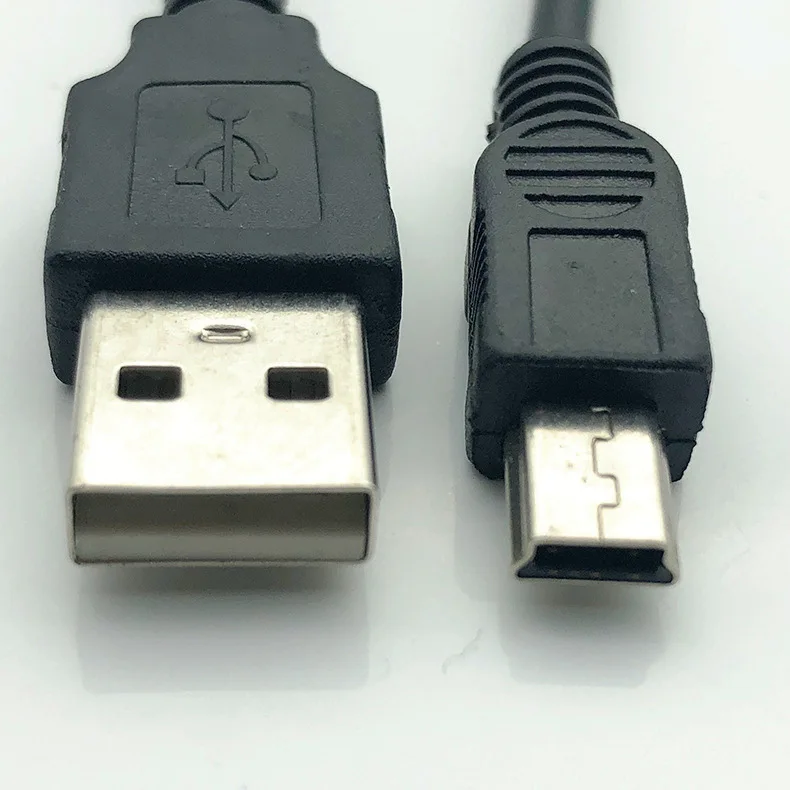 Кабел Mini USB 2.0, 5Pin, кабели за бързо зарядно устройство, Mini USB-USB конектор за пренос на данни, MP3, MP4 плеъри, автомобилни видеорегистратора, цифров фотоапарат, GPS, HD Smart TV Изображение 0