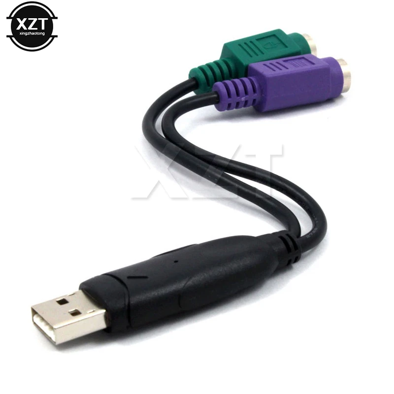 Кабел-USB адаптер от мъжете до PS2 от жените Конвертор за PS2 Клавиатура мишка интерфейсния кабел-адаптер компютърни аксесоари Изображение 3