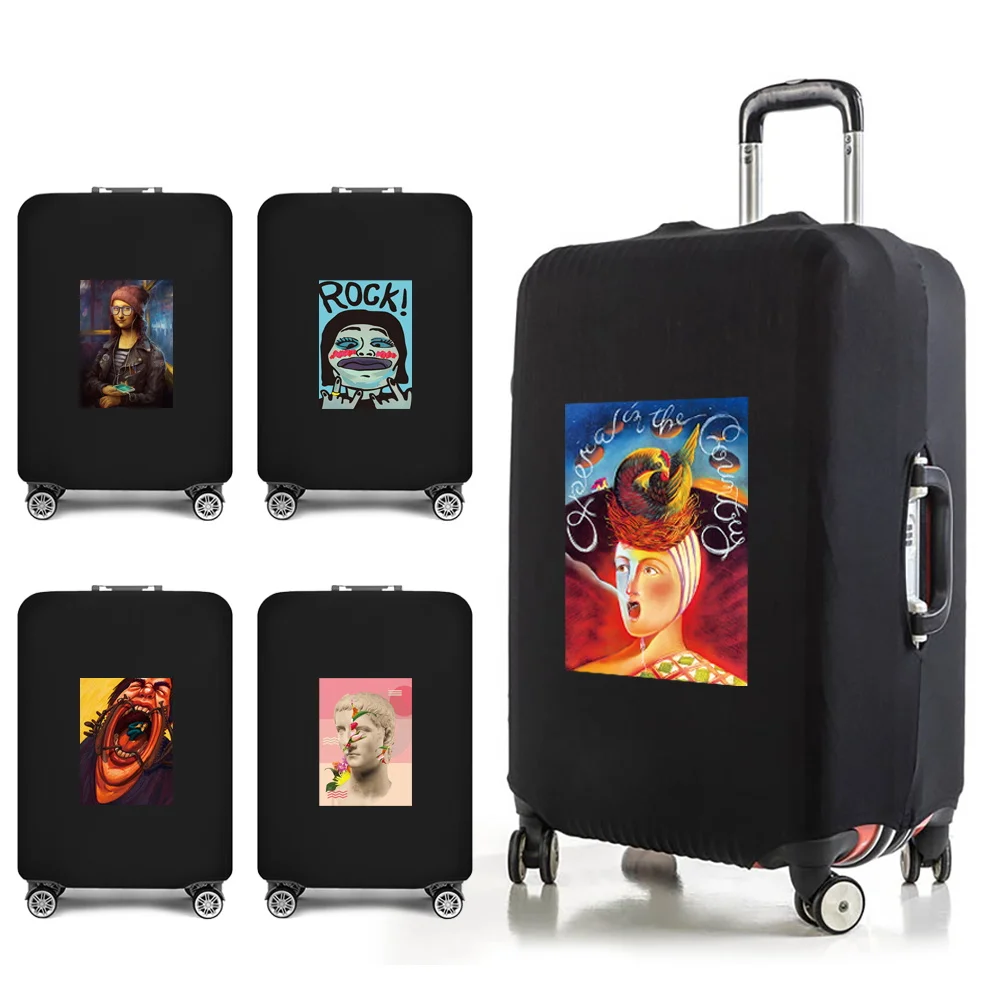 Калъф за багаж, аксесоари за пътуване, забавен принт за 18-32-инчов еластична колички от прах, защитен калъф, калъфи за пътни чанти Изображение 0