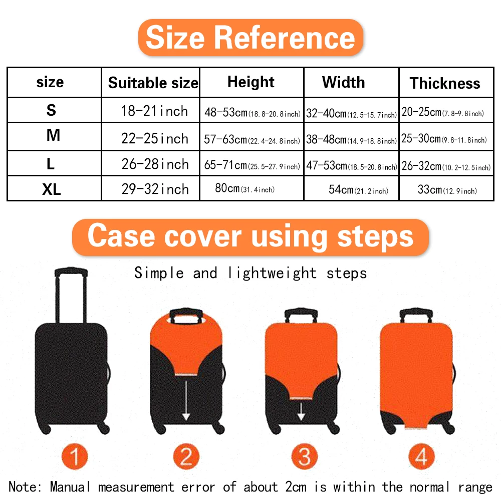 Калъф за багаж, аксесоари за пътуване, забавен принт за 18-32-инчов еластична колички от прах, защитен калъф, калъфи за пътни чанти Изображение 1