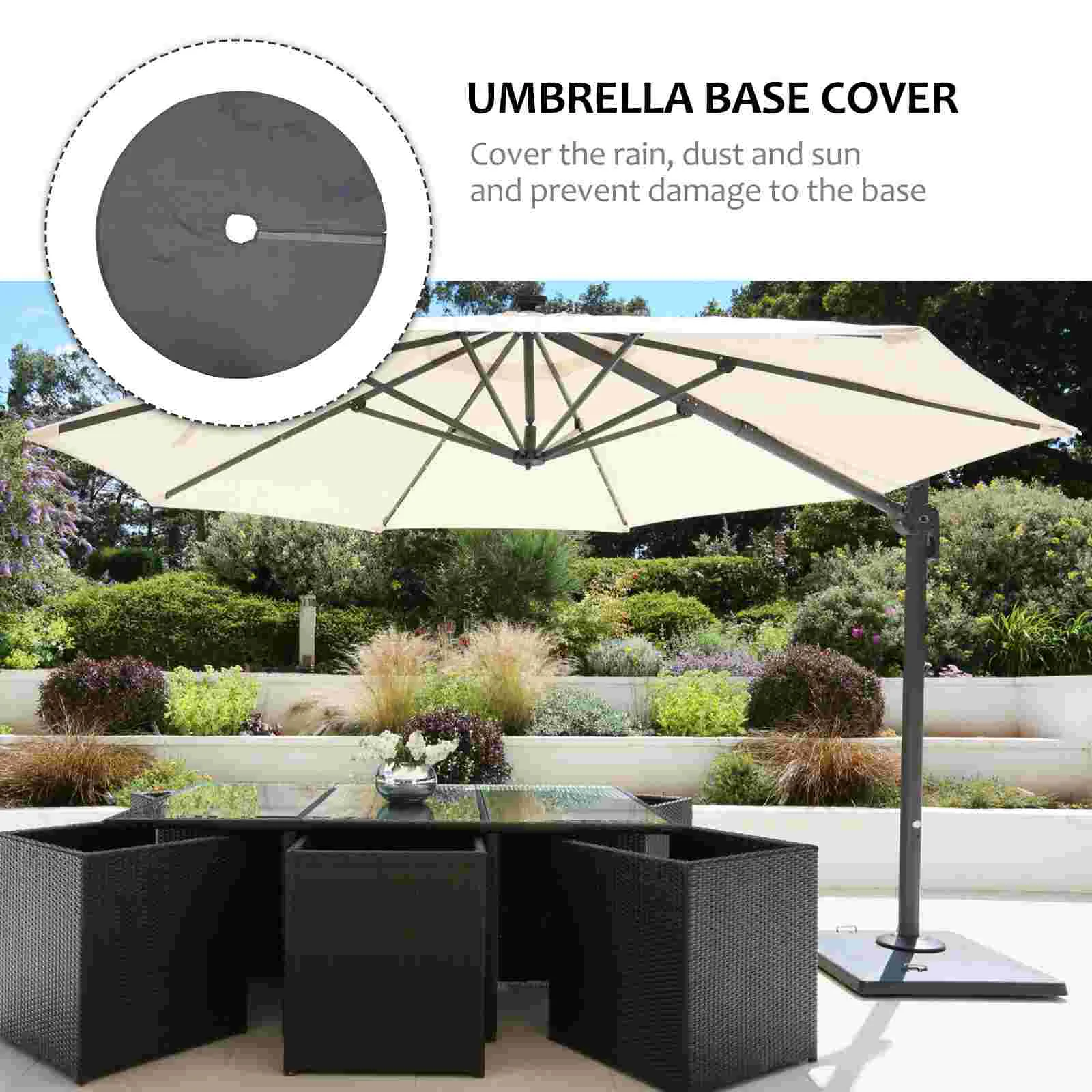 Калъф за основание на чадър, аксесоар, за да защити градината от слънцето, водоустойчива защита от атмосферни влияния Изображение 3