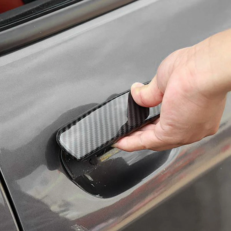 Карбоновая страничната врата копчето, купа, защитно покритие, формоване за Dodge Challenger 2015-2020 Изображение 1