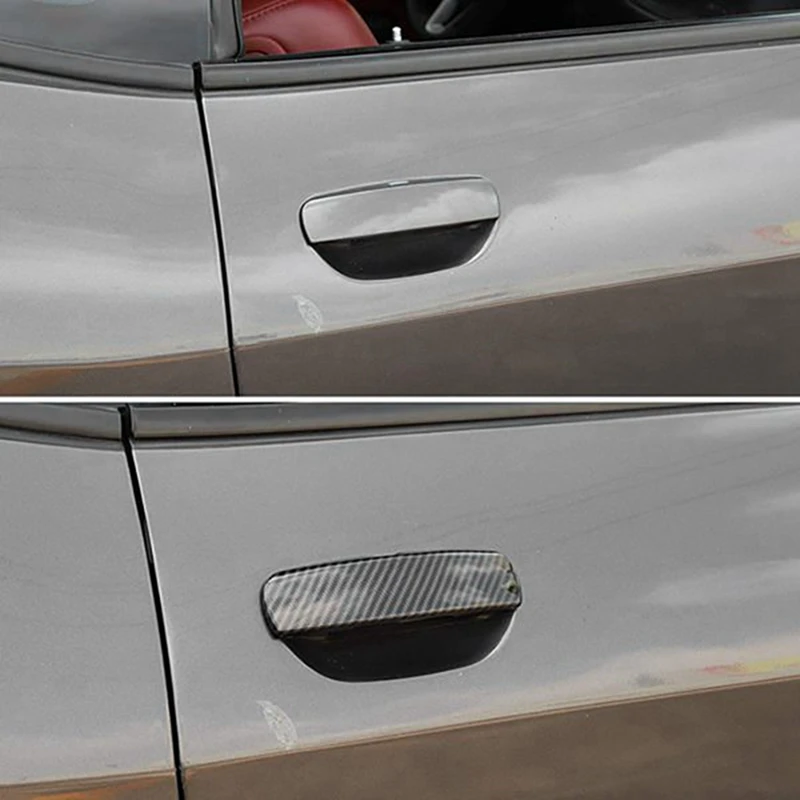 Карбоновая страничната врата копчето, купа, защитно покритие, формоване за Dodge Challenger 2015-2020 Изображение 2