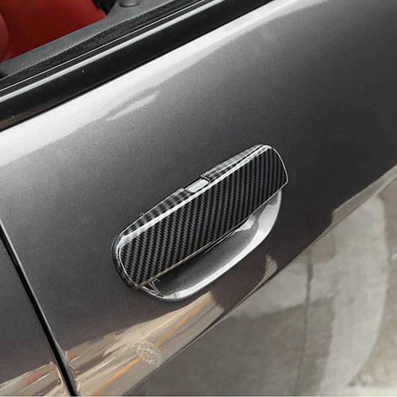 Карбоновая страничната врата копчето, купа, защитно покритие, формоване за Dodge Challenger 2015-2020 Изображение 5