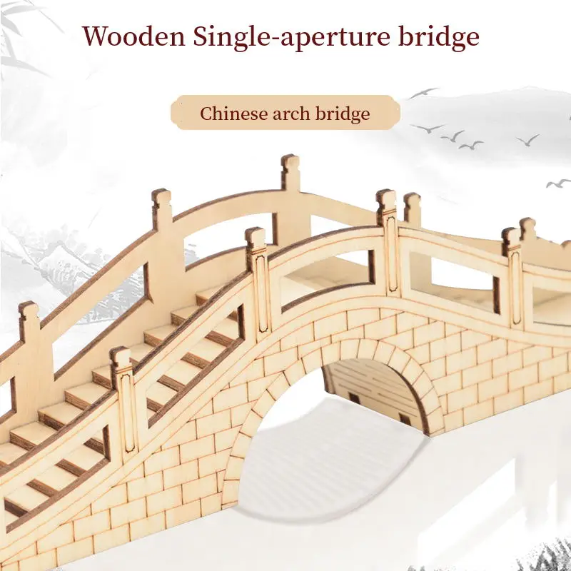 Китайската древна модел на сграда, Дървена арка на Моста, Модел за сглобяване 