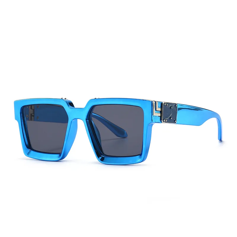 Класически квадратни слънчеви очила мъжки vintage слънчеви очила дамски Маркови и дизайнерски очила на ярки цветове UV400 Eyewear Gafas De Sol Изображение 1