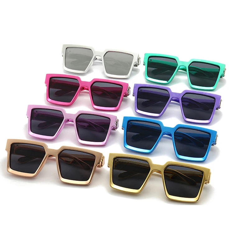 Класически квадратни слънчеви очила мъжки vintage слънчеви очила дамски Маркови и дизайнерски очила на ярки цветове UV400 Eyewear Gafas De Sol Изображение 4