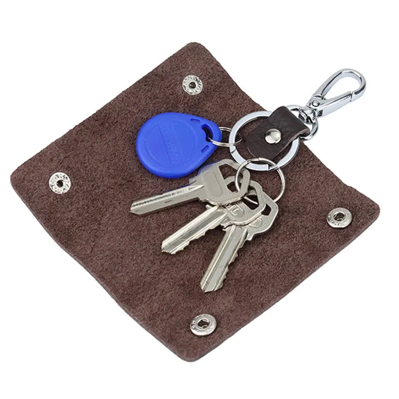Ключодържател PULeather за мъже и жени, държач за ключове, чанта-органайзер, в чантата си за ключовете от колата, икономка, калъф за ключове, мини чанта за карти Изображение 2