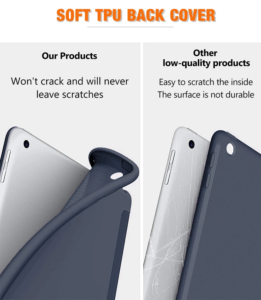 Кожена Поставка Smart Tablet Skin Cover За 2020 ipad Air 4 Калъф За iPad 7th 8th Air 3 За Pro 11 12,9 2020 Защитната Обвивка Mini Изображение 5