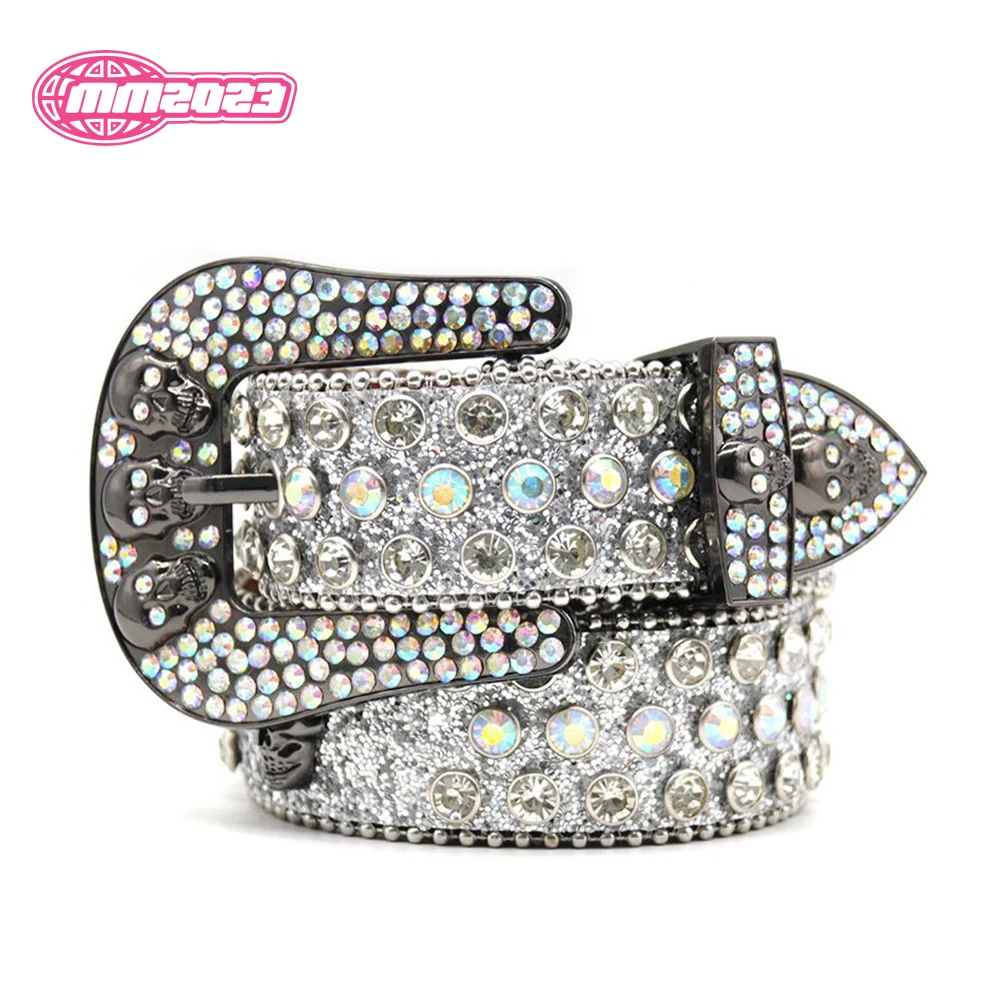 Колан с кристали за Jean Y2k в стил пънк-каубой, модерен колан с кристали, украсени с диаманти, колани, дамски Изображение 0