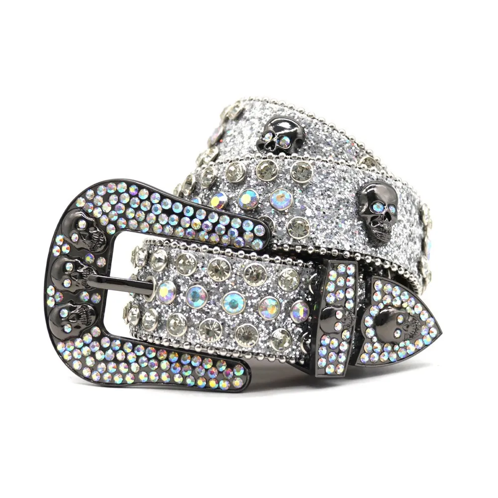 Колан с кристали за Jean Y2k в стил пънк-каубой, модерен колан с кристали, украсени с диаманти, колани, дамски Изображение 1
