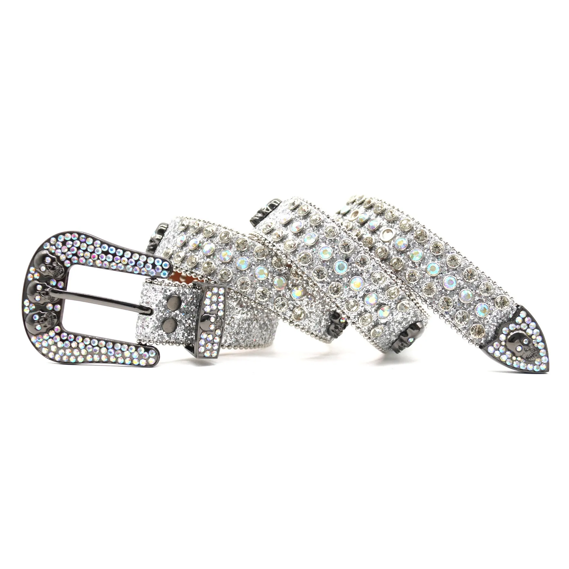 Колан с кристали за Jean Y2k в стил пънк-каубой, модерен колан с кристали, украсени с диаманти, колани, дамски Изображение 3