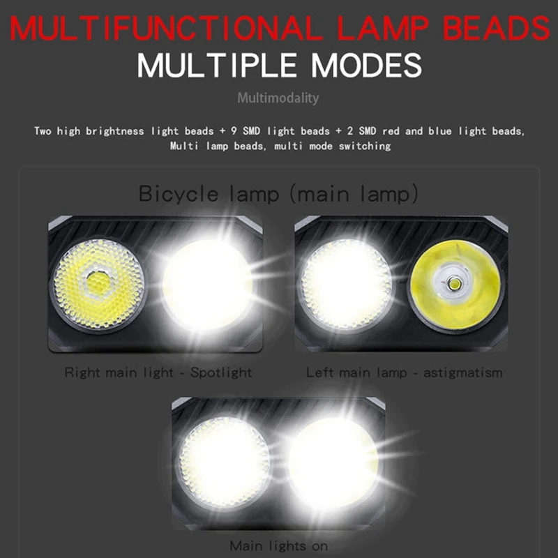 Комплект велосипедни фенери с USB батерия, Сигналната лампа, Аксесоари за шоссейного планинско Колоездене Изображение 3