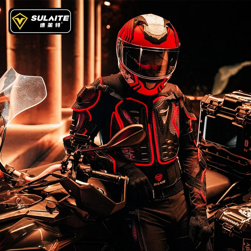 Комплект мотоциклетизъм броня SULAITE, яке за мъже, мотоциклетът яке с висока проходимост, защитни аксесоари Изображение 3
