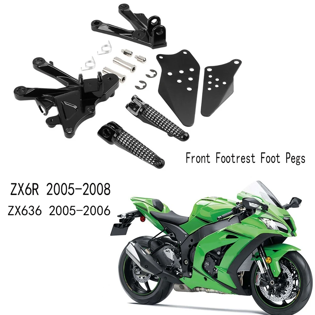 Комплект опора за краката, мотоциклет Предните крака крака са за KAWASAKI ZX6R 2005-2008 ZX636 2005-2006 Изображение 2
