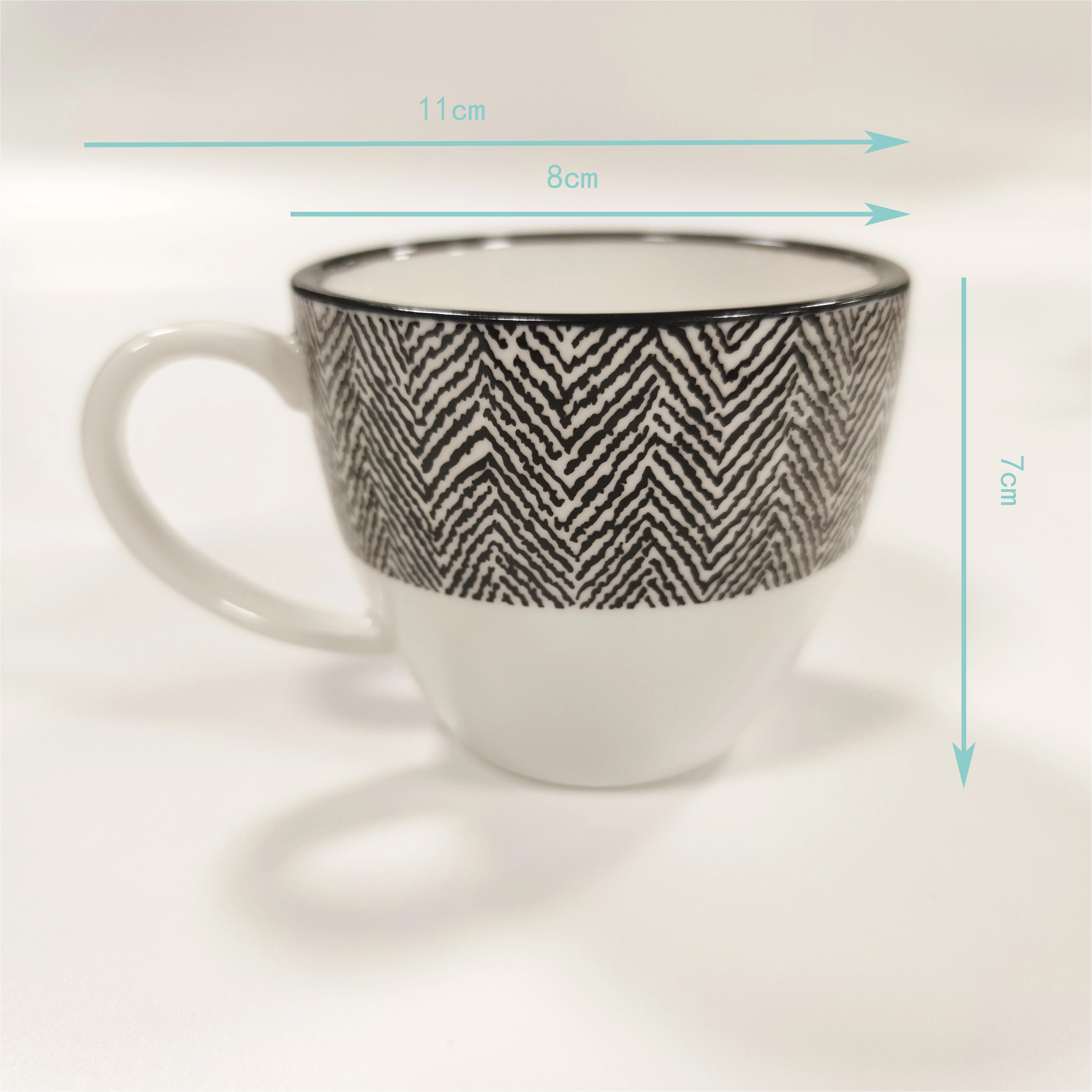 Комплект от шест опаковки кафеени чаши и блюдец, керамични креативна офис чаша за вода, чаша домашна за следобеден чай, утайка от чаша, изключителна керамика Изображение 4
