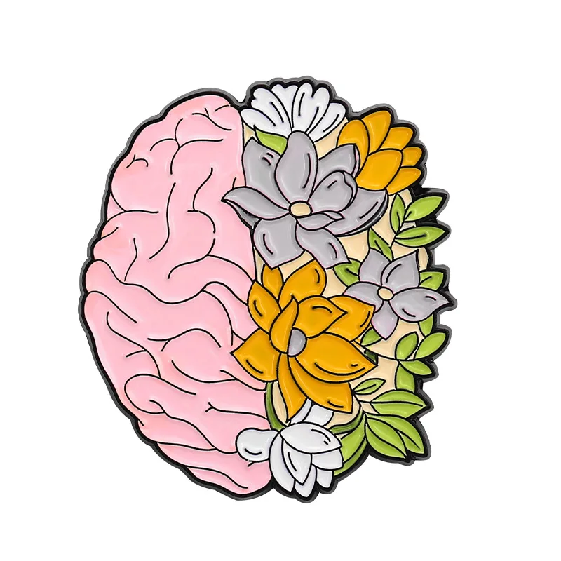 Креативна многоцветен брошка с мозъка, органите на Сърцето и емайл, на жени за лацкана за студенти по медицина, подарък лекар-медицинска сестра Изображение 3